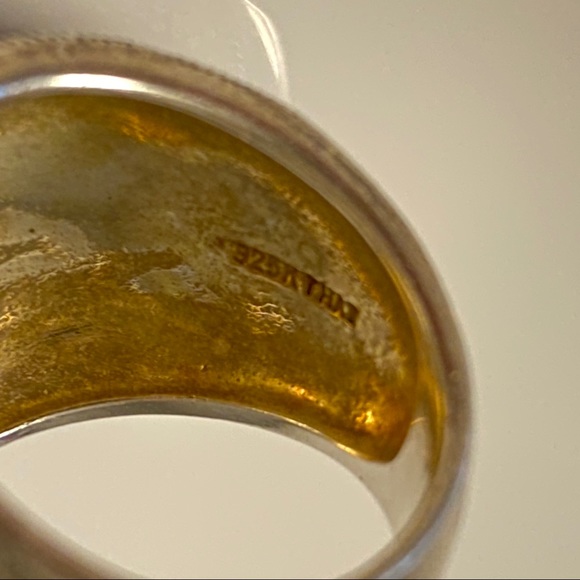 Stylish 925 Silver pavé crystal dome ring SZ 7.5 - Picture 4 of 4